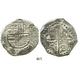 Potosi, Bolivia, cob 8 reales, 1619T, Grade 2.