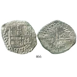 Potosi, Bolivia, cob 8 reales, 1619T, Grade-2 quality, incorrect certificate.