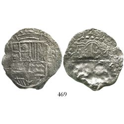 Potosi, Bolivia, cob 8 reales, 1619(T), Grade 3.
