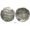 Image 1 : Potosi, Bolivia, cob 8 reales, Philip III, assayer not visible, Grade 1.