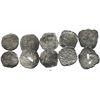 Image 1 : Lot of 5 Potosi, Bolivia, cob 8 reales, Philip III, assayers T or not visible, all Grade-3 or Grade-