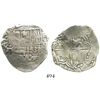 Image 1 : Potosi, Bolivia, cob 4 reales, Philip III, assayer Q, Grade 2.