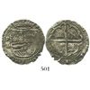 Image 1 : Potosi, Bolivia, cob 2 reales, Philip II, assayer L/M, choice Grade 2, rare.