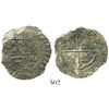 Image 1 : Potosi, Bolivia, cob 2 reales, Philip II, assayer L, Grade 2, rare.