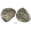 Image 1 : Potosi, Bolivia, cob 8 reales, Philip III, assayer C (rare), Grade 2.