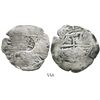 Image 1 : Potosi, Bolivia, cob 8 reales, 1651E, with crowned-dot-F-dot countermark on shield.