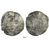 Image 1 : Potosi, Bolivia, cob 8 reales, 1652E post-transitional (Type VIII/B), 1-dot-PH-dot-6 at top, rare va