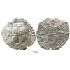 Image 1 : Potosi, Bolivia, cob 8 reales, 1653E, dot-PH-dot at top.