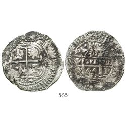 Potosi, Bolivia, cob 8 reales, 1654E.