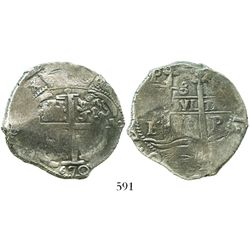 Potosi, Bolivia, cob 8 reales, 1670E.