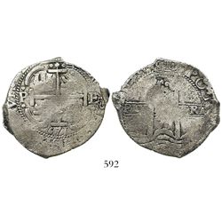 Potosi, Bolivia, cob 8 reales, 1671E.
