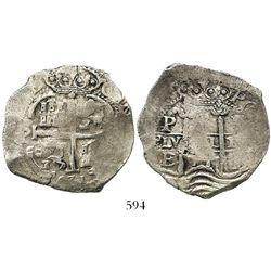 Potosi, Bolivia, cob 8 reales, 1671E.