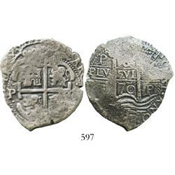 Potosi, Bolivia, cob 8 reales, 1670E.