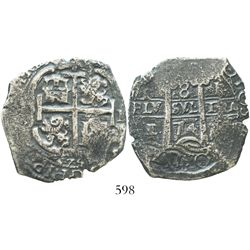 Potosi, Bolivia, cob 8 reales, 1674E.