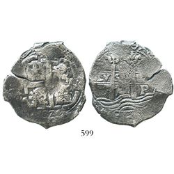 Potosi, Bolivia, cob 8 reales, 1674E.