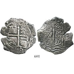 Potosi, Bolivia, cob 8 reales, 1676E.