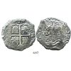 Image 1 : Potosi, Bolivia, cob 8 reales, 1677E.