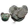 Image 1 : Clump of one 8R and four 1R of Lima, Peru, and/or Potosi, Bolivia, with encrustation (as found).