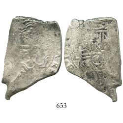 Mexico City, Mexico, cob 8 reales, Charles II, 16(??)L.