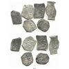 Image 1 : Lot of 6 Mexico City, Mexico, cob 4 reales of Charles II, assayer L or not visible