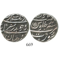 Surat, India (Mughal Empire), 1 rupee, Aurangzeb (1658-1707), AH1113 (1702), Grade 1.