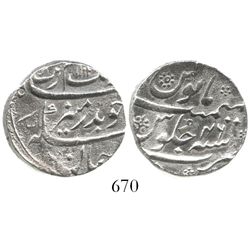 Surat, India (Mughal Empire), 1 rupee, Aurangzeb (1658-1707), AH1113 (1702), Grade 1.