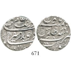 Surat, India (Mughal Empire), 1 rupee, Aurangzeb (1658-1707), AH1113 (1702), Grade 1.