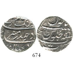 Surat, India (Mughal Empire), 1 rupee, Aurangzeb (1658-1707), AH1113 (1702), Grade 2.