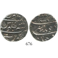 Surat, India (Mughal Empire), 1 rupee, Aurangzeb (1658-1707), AH1113 (1702), Grade 2.