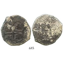 Lima, Peru, cob 8 reales, 1699R.