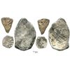 Image 1 : Lot of 3 Mexico City, Mexico, silver cobs of Philip V, assayer not visible: one 8R, one 1R and one 1
