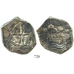 Potosi, Bolivia, cob 8 reales, 1700F, scarce.