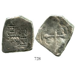 Mexico City, Mexico, cob 8 reales, Philip V, assayer not visible.