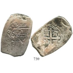 Mexico City, Mexico, cob 8 reales, 1729R.