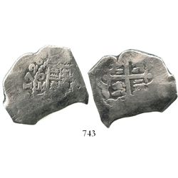 Mexico City, Mexico, cob 8 reales, 1726D, rare.