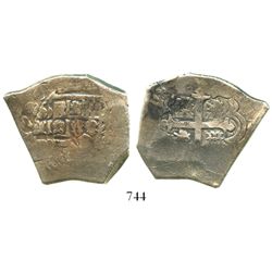 Mexico City, Mexico, cob 8 reales, 1727D, very rare.