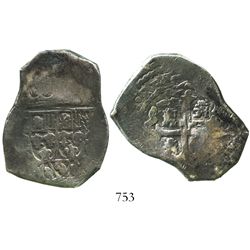 Mexico City, Mexico, cob 8 reales, Philip V, assayer not visible.