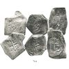 Image 1 : Lot of 3 Mexico City, Mexico, cob 8 reales, Philip V, assayers not visible.