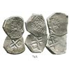 Image 1 : Lot of 3 Mexico City, Mexico, cob 4 reales, Philip V, assayer R where visible.