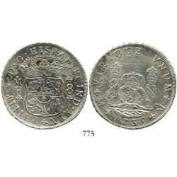 Mexico City, Mexico, pillar 8 reales, Philip V, 1735MF.
