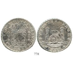 Mexico City, Mexico, pillar 8 reales, Philip V, 1736MF.