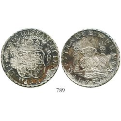 Mexico City, Mexico, pillar 8 reales, Philip V, 1737MF.