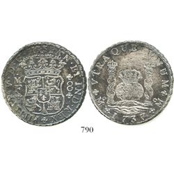 Mexico City, Mexico, pillar 8 reales, Philip V, 1737MF.