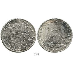 Mexico City, Mexico, pillar 8 reales, Philip V, 1741MF.