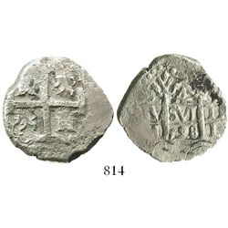 Lima, Peru, cob 4 reales, 1728N, rare.