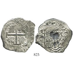 Potosi, Bolivia, cob 8 reales, 1686VR.