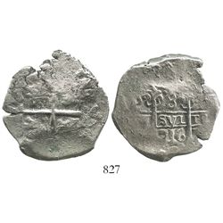 Potosi, Bolivia, cob 8 reales, 1716Y.