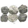 Image 1 : Lot of 3 Potosi, Bolivia, cob 8 reales of Philip V, various dates.