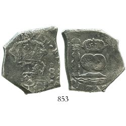 Guatemala, cob 8 reales, 1743(J).