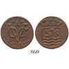 Image 1 : Zeeland, United Netherlands, copper duit, 1746, very rare provenance.